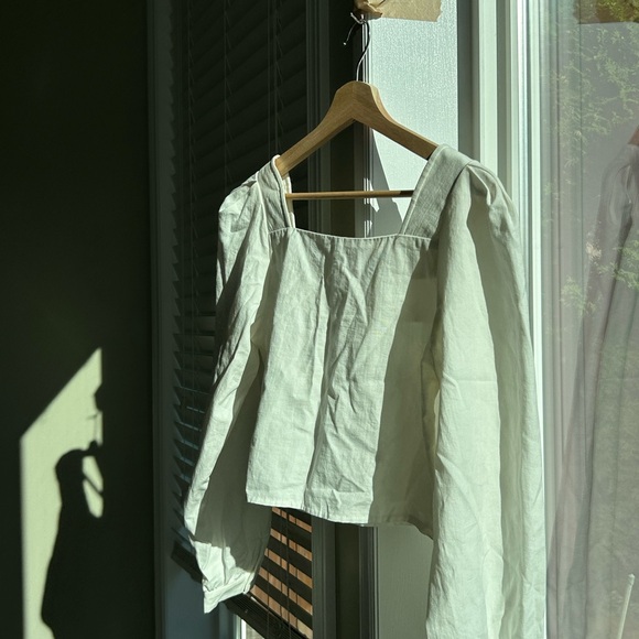 NEW oak and fort linen long sleeve blouse - Picture 11 of 11